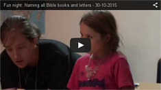 30 oktober 2015 - Fun night: Naming all Bible books and letters.