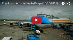 10 oktober 2015 - Vlucht van Amsterdam naar Kenia.